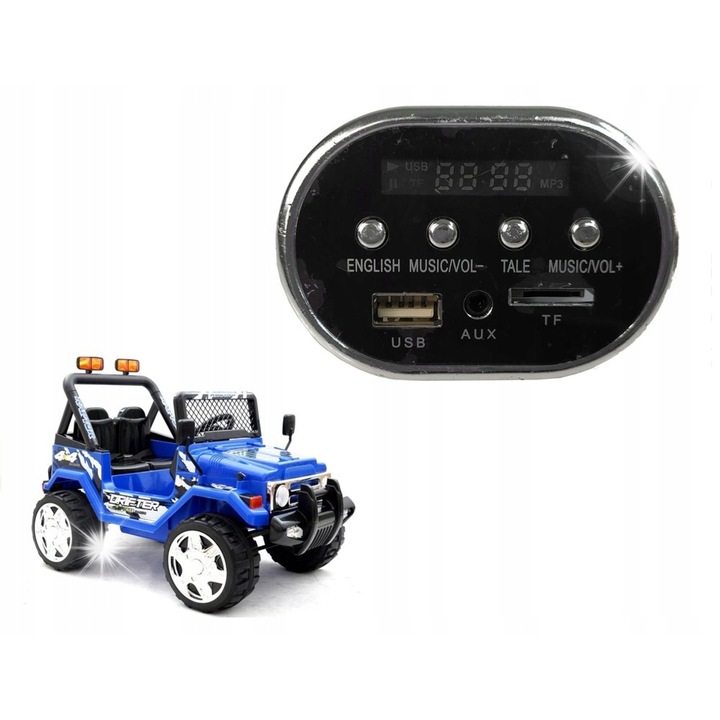 Lean Jeep S618 autós zenei panel, 10x10x7cm, szett