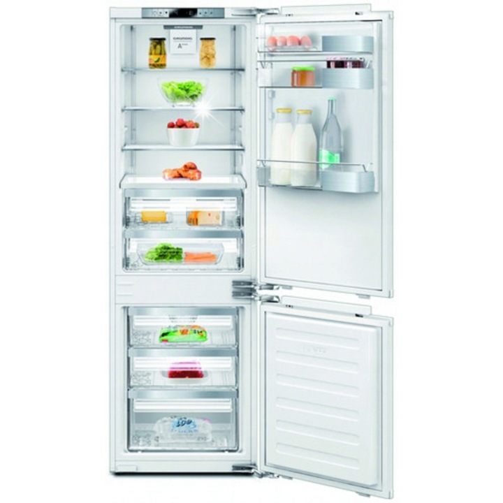 Хладилник за вграждане Grundig, Edition 75, 2 врати, 172л, 65л, D, бял, 556x1777x545мм