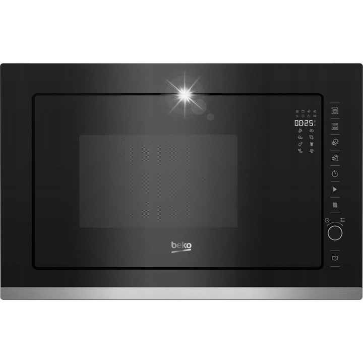 Cuptor cu microunde Beko, model BMGB25333X, 900W, grill 1000W, inox, 25l, 38.8x59.5x39.2cm