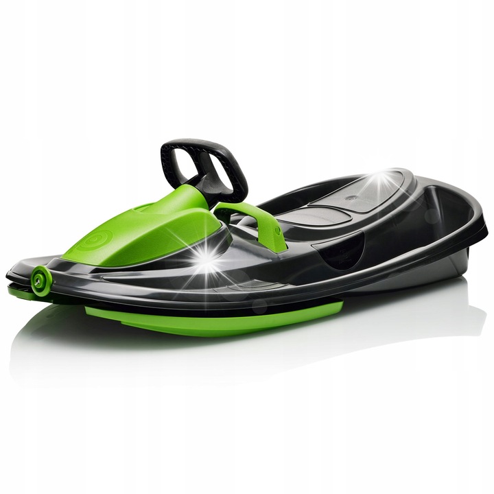 Szánkó Plastkon Stratos, 2 személyes, kormányművel, matt szín, mérete 100x50cm