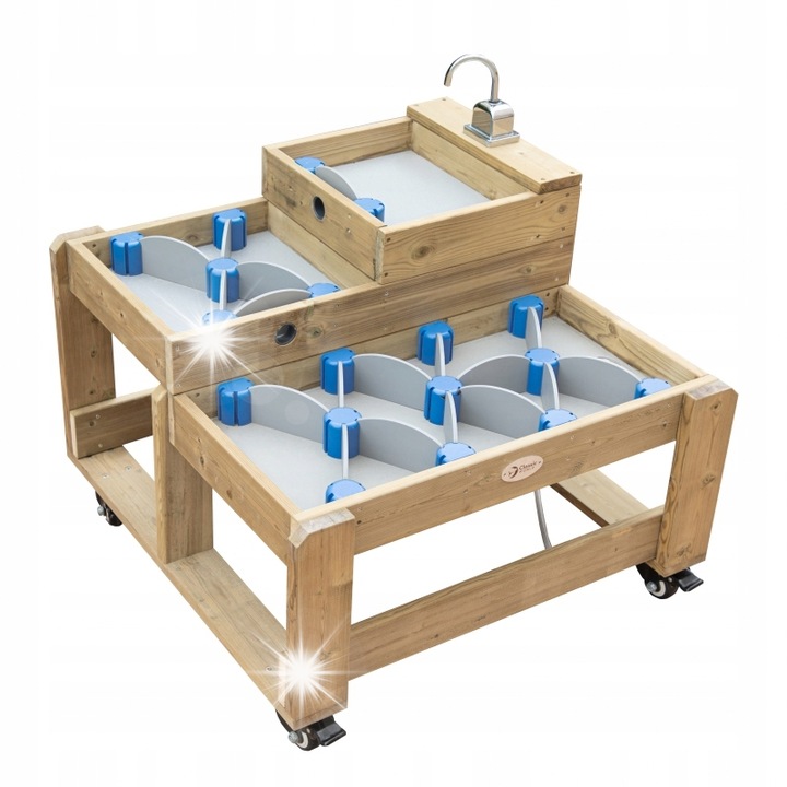 Classic World EDU mobil vízasztal, 3 éves kortól, nagy méretű, impregnált fából, vízkísérletekhez