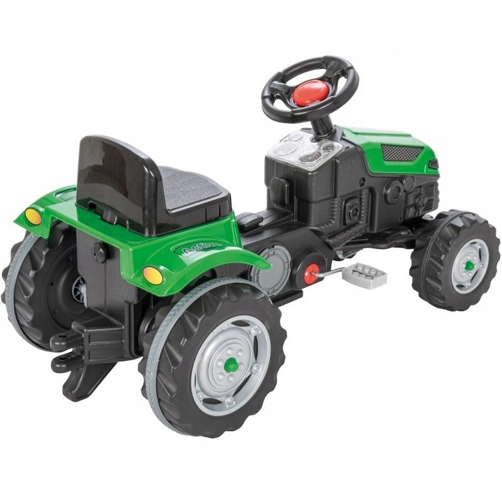 Tractor pe pedale Woopie Farmer GoTrac, verde, 51x95x51cm, roti ...