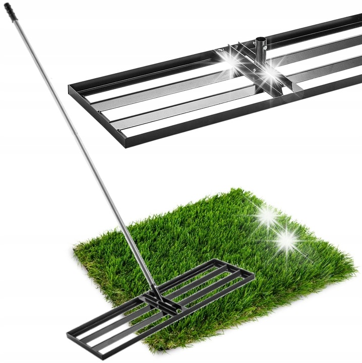 Fém törzsű terepszintező, 90x30cm, 150cm hosszú, fekete színű