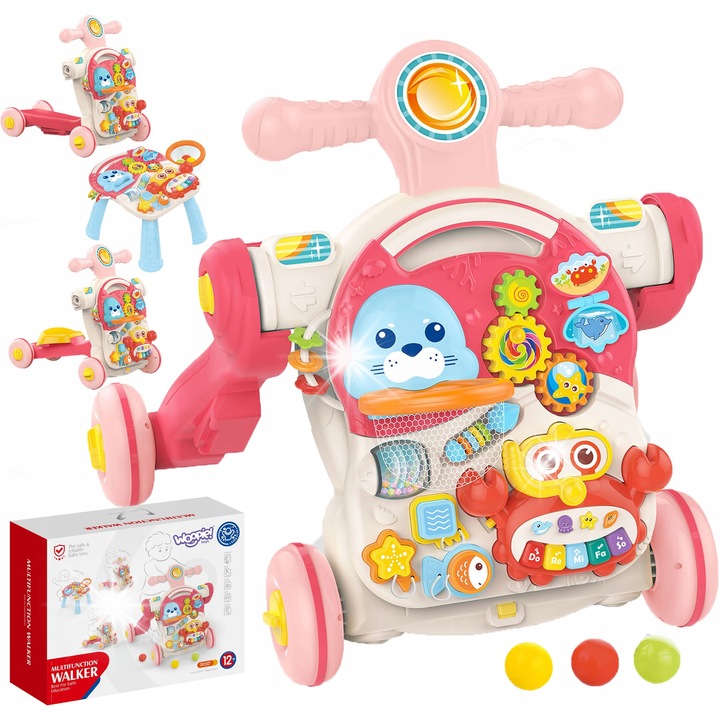 Premergator 4in1, Woopi oktató asztal, interaktív, 12 hónap+