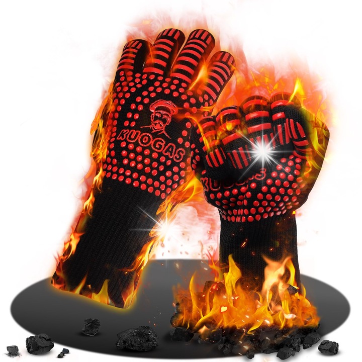 Grill- és sütőkesztyű, hőálló 800°C-ig, univerzális méret