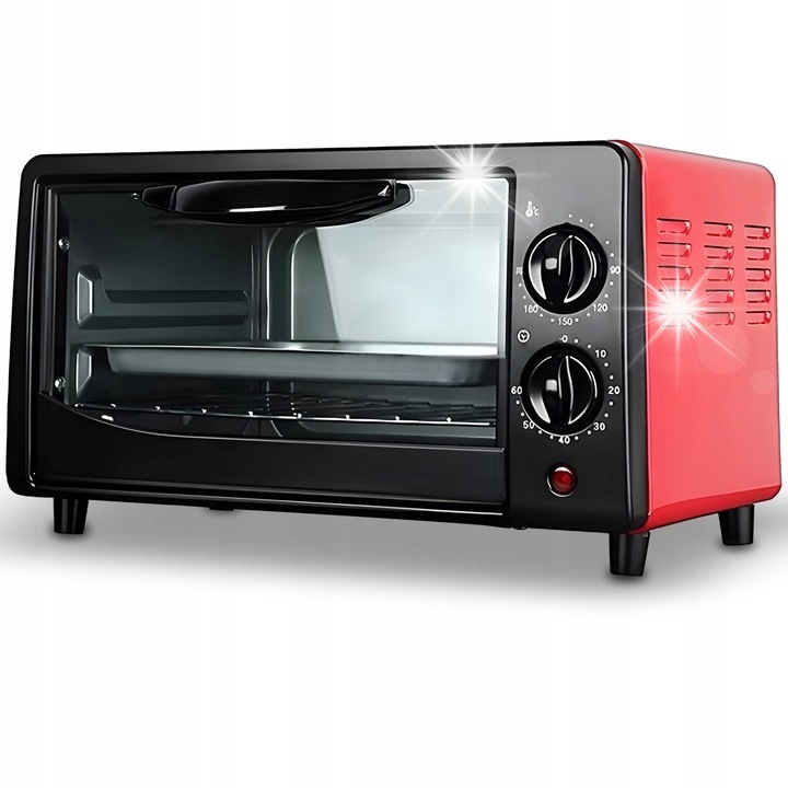 Мини електрическа фурна, 570W, 6.3L, 34.5x20x18см, с аксесоари от неръждаема стомана