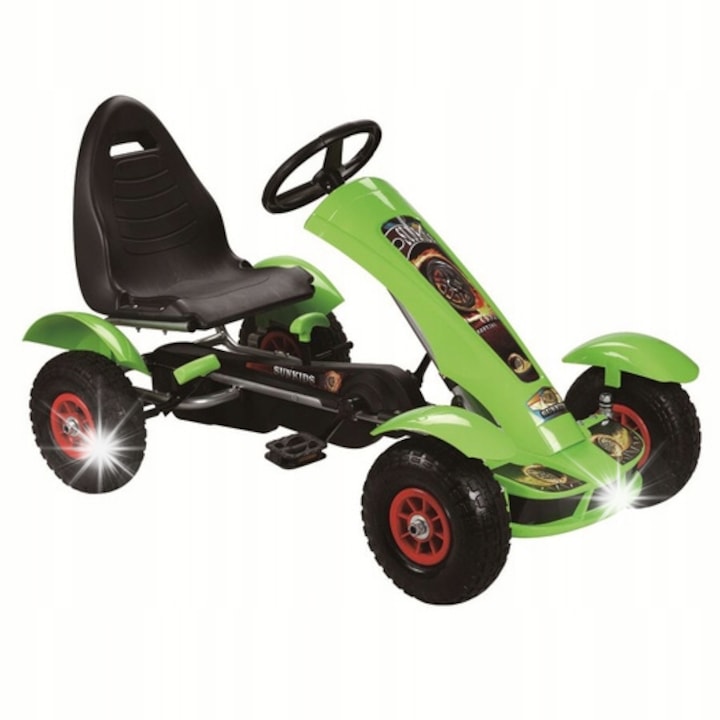 Гоукарт за деца F618, зелен, 6-12 години, 50кг, помпащи се гуми