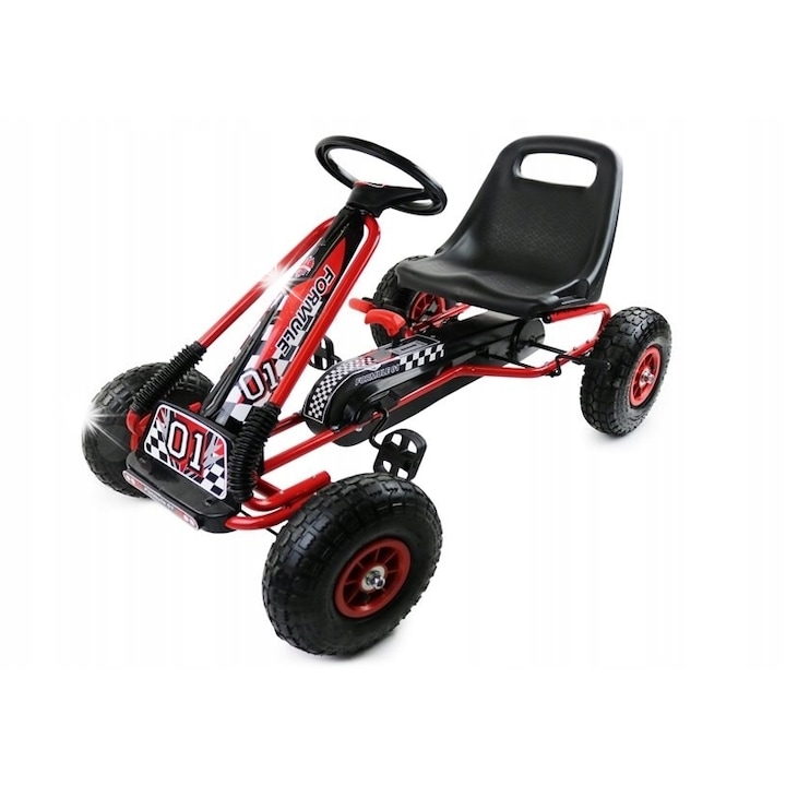 Gokart A15, LEAN Toys, помпащи гуми, 105x60x59cm, 12кг, син, за деца от 3 години