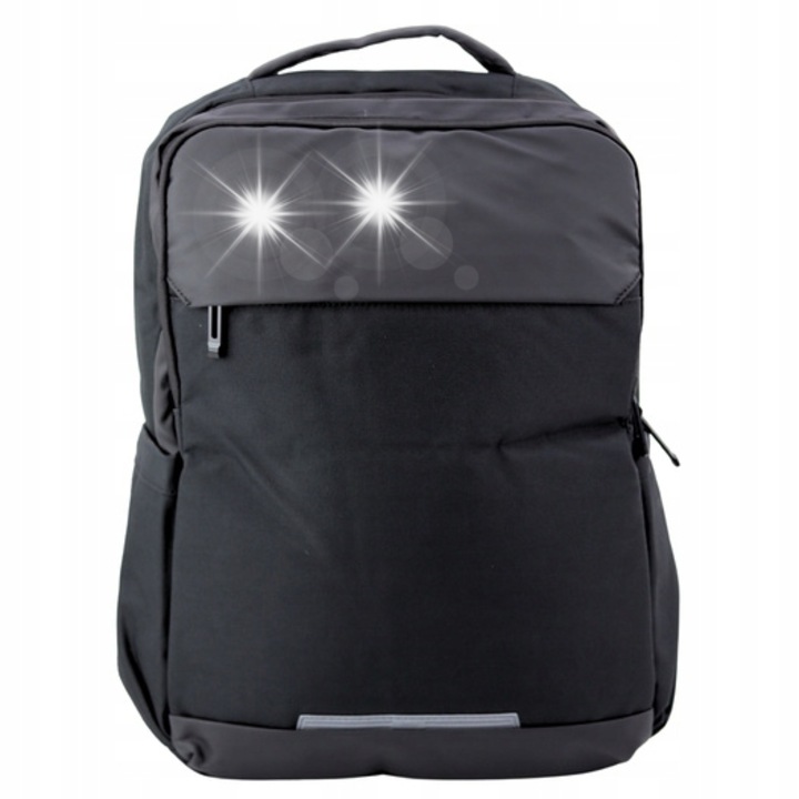 Üzleti hátizsák USB-vel, laptoptartó rekesszel, 16L, 45x32x11cm, fekete