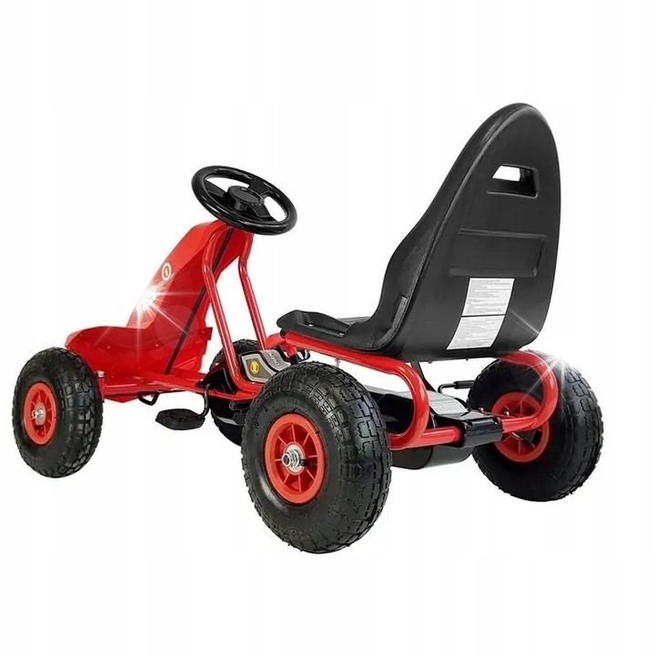 Детски картинг, LEAN Toys, модел G208, червен, 122x60x60см, максимално тегло 30кг