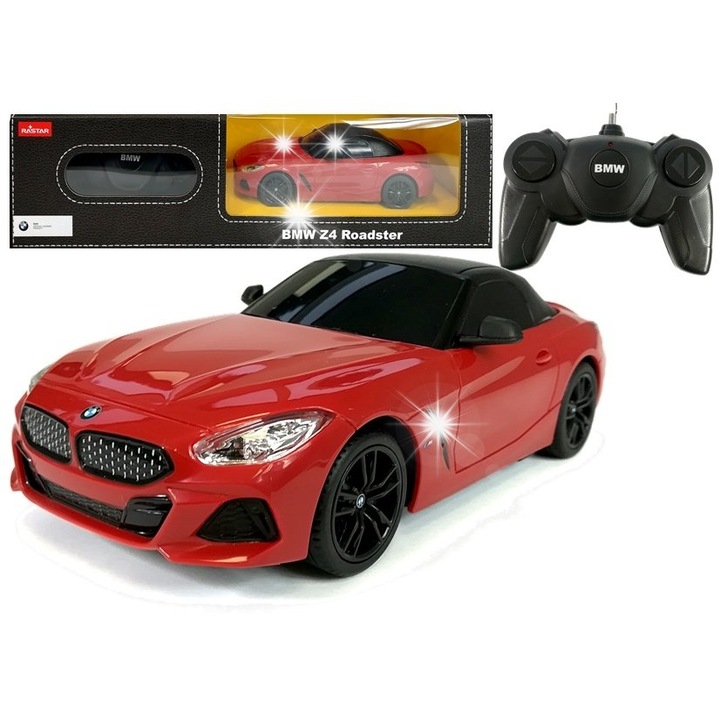 Masinuta R/C BMW Z4 Roadster, 1:24, rosie, 22x10x5cm, 27 MHz