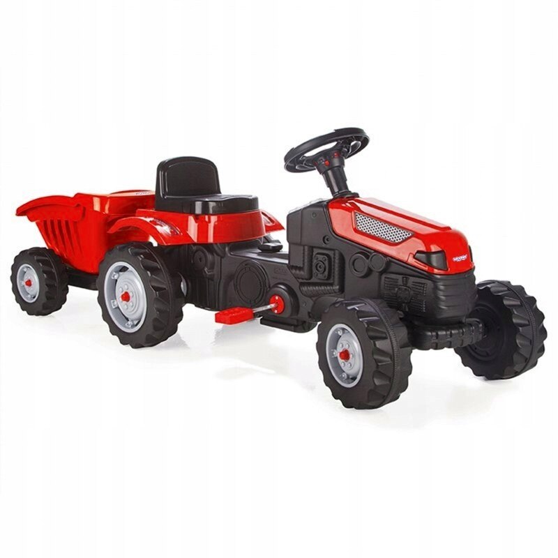 Tractor pe pedale GoTrac MAXI cu remorca, Woopie, roti silentioase, 6 ...