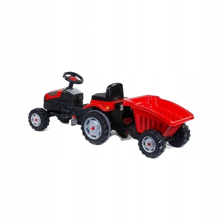 Tractor pe pedale GoTrac MAXI cu remorca, Woopie, roti silentioase, 6 ...