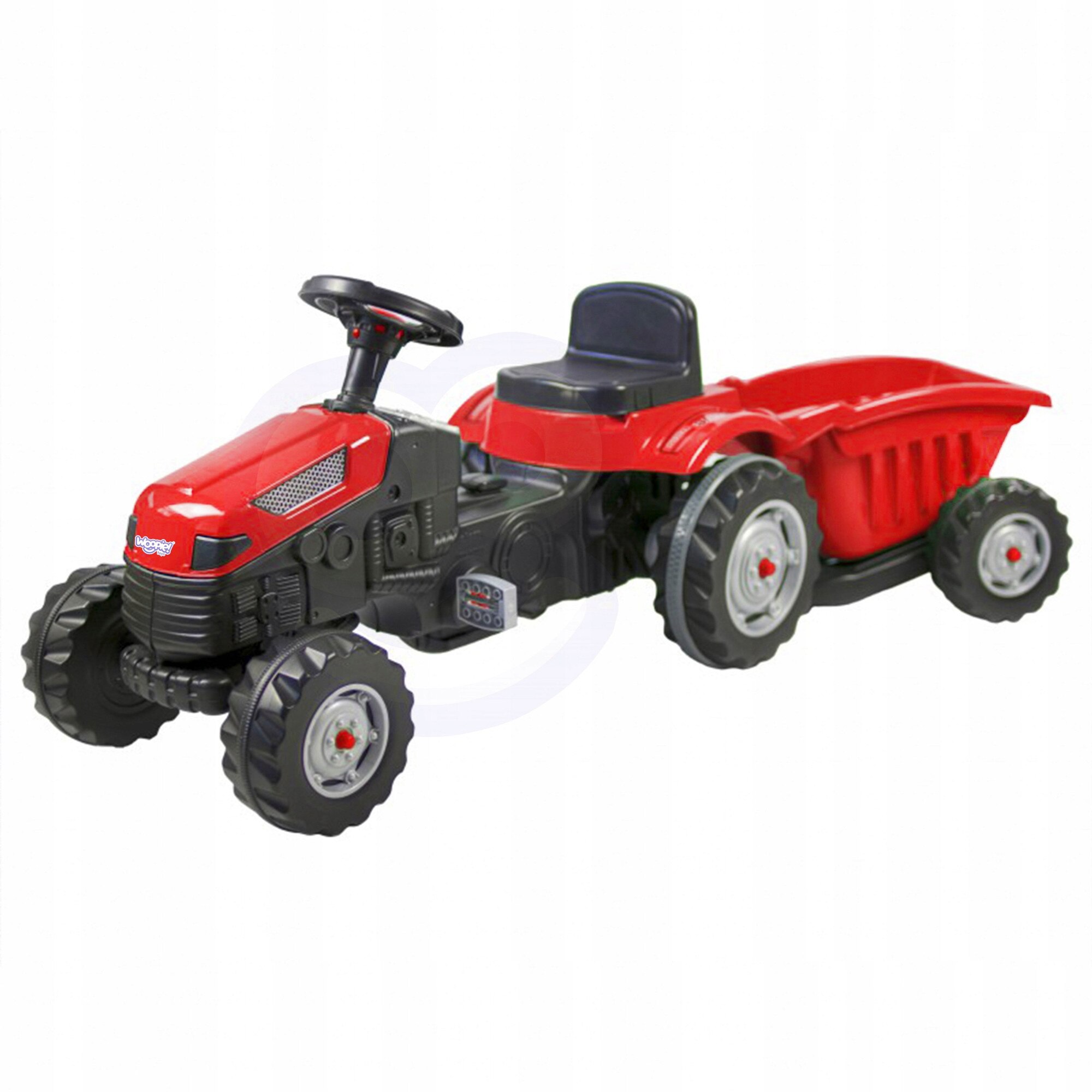 Tractor pe pedale GoTrac MAXI cu remorca, Woopie, roti silentioase, 6 ...