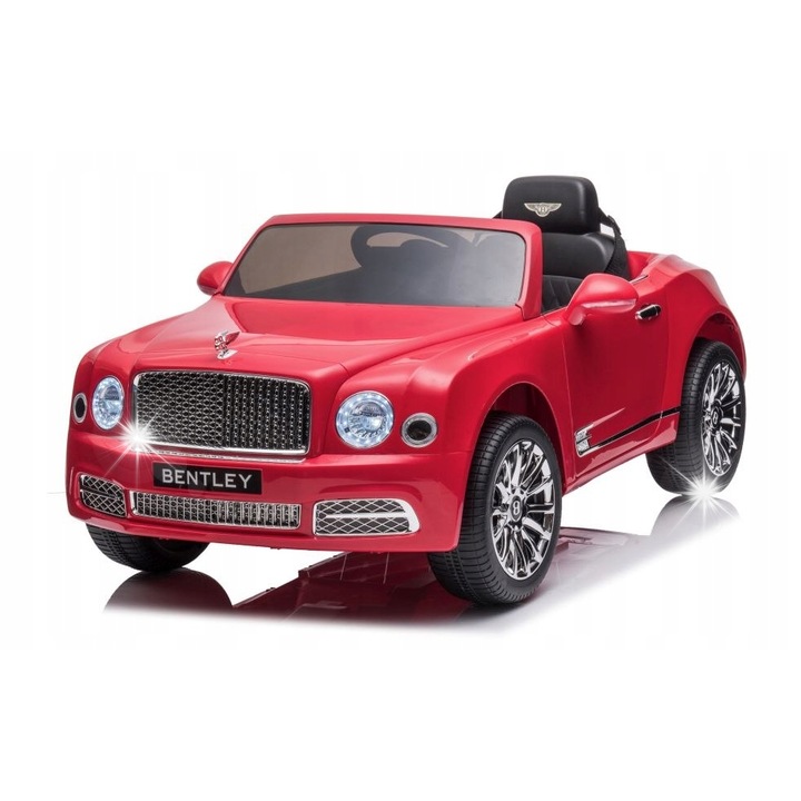 Masinuta electrica LEAN Toys Bentley Mulsanne, rosu, 2 locuri, telecomanda