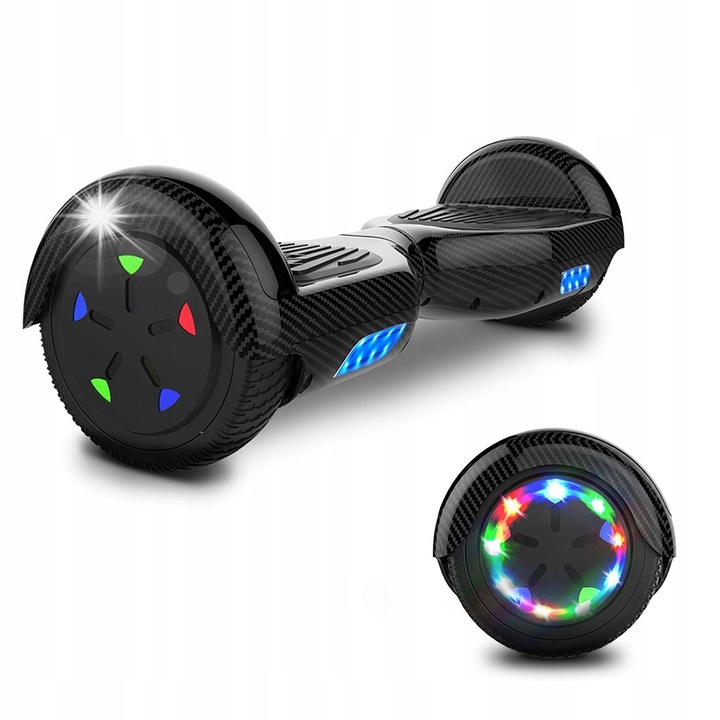 Електрически ховърборд, 6,5 инча, Bluetooth, 58x18x18 см, 100 кг, многоцветен