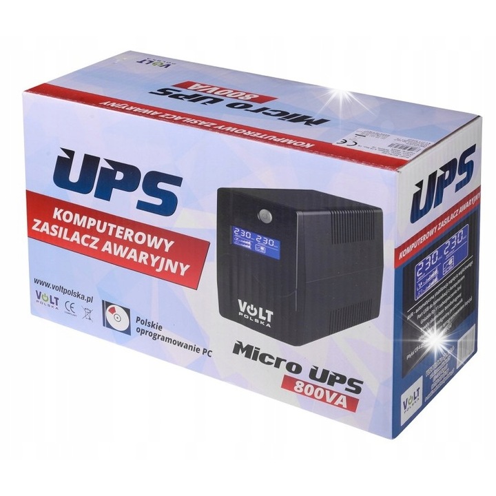 UPS 1000VA/600W cu baterii 2x7Ah si 4 prize shuko, LCD, USB, AVR Breckner Germany