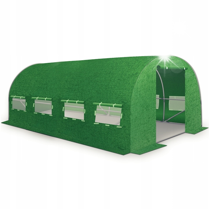 Fóliaalagút zöldségekhez, 2,5x4m, zöld, stabil vasalattal