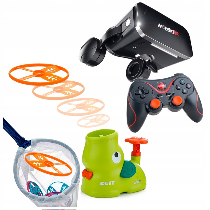 Комплект VR очила, Webski, геймпад, 3D, 360°, 175x80мм