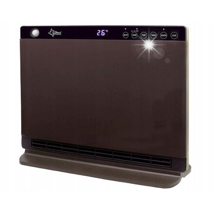 Aeroterma PTC Suntec Heat Screen 1800, 2 fűtési fokozat, 1800 W, barna szín, méretek 15x48x40,8 cm