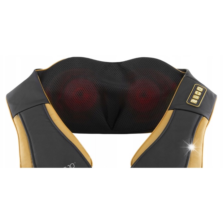 Шиацу масажор със загряваща функция, 4FIZJO, за врат, гръб и крака, 24W, многоцветен