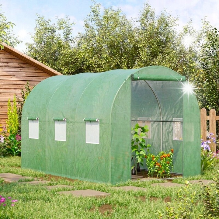 Demestra fóliaalagút, 2x3m, 6m2, 6 vasalat, zöld, UV4-álló