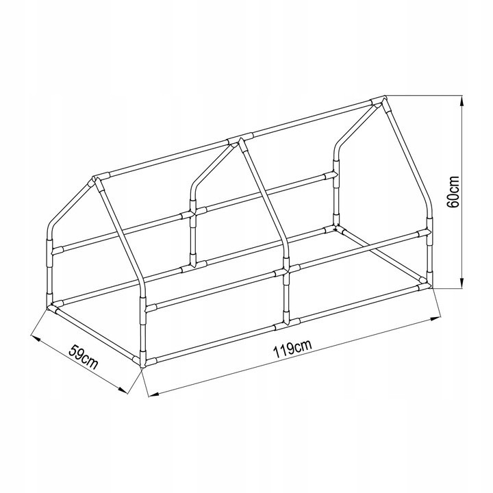 Sera мини тунел OEM 2 камери прозрачно фолио 120x60x60см