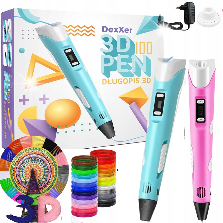 Daltita 3D készlet, 100m színes filament, 40 modell, útmutató román nyelven