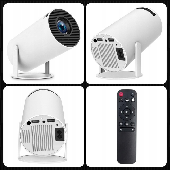 Videoproiector portabil Full HD, Android TV, WiFi, Bluetooth, 1280x720p, 280 ANSI lm, set complet