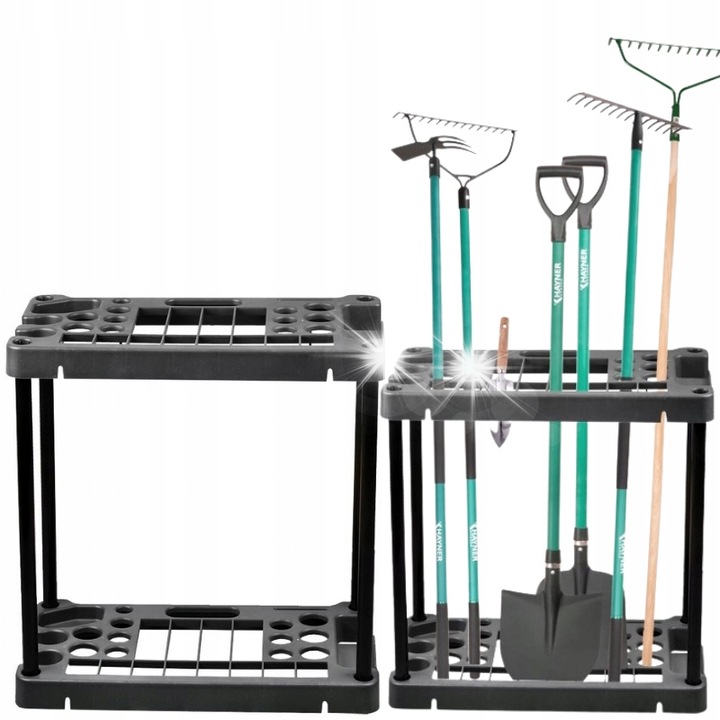 Khayner Garden kerti szerszámtartó, 5 kampós készlet, 58,5x31x60 cm, műanyag