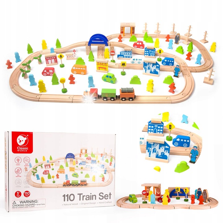 Fahuzat készlet figurákkal, Classic World, 110 elem, 105x69x12cm