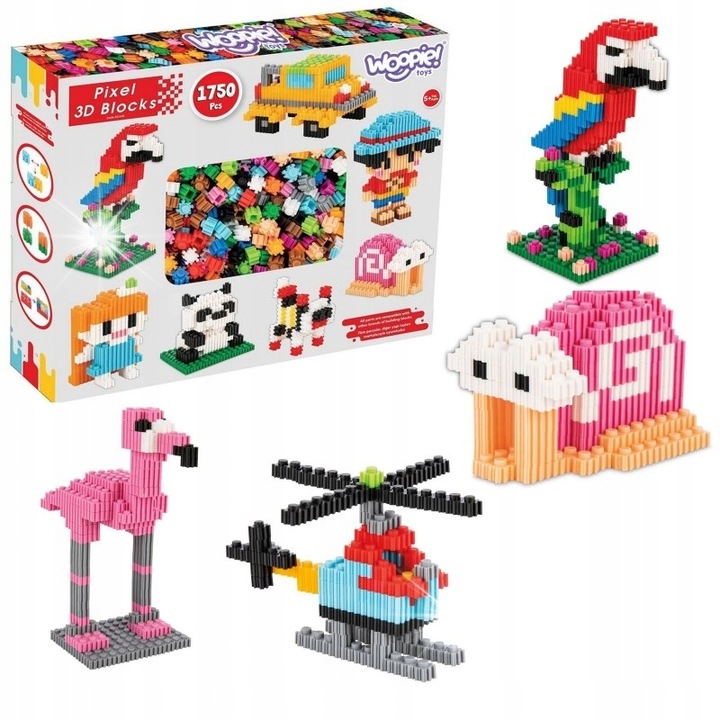 3D конструктор PIXEL, Woopie, 1750 части, за деца 5+