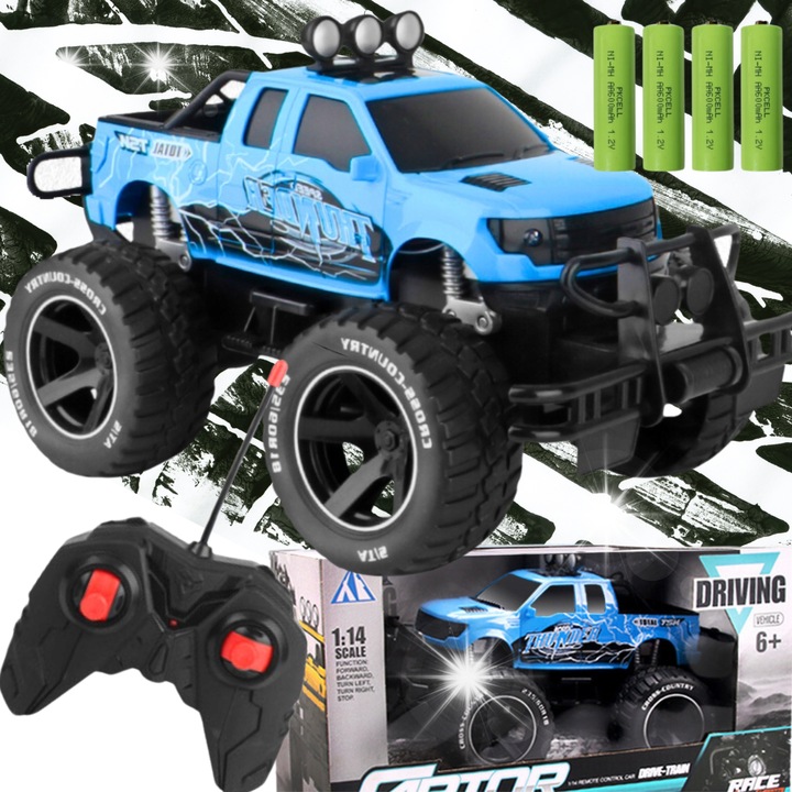 RC кола за офроуд, 1:14, 26x16x16см, 4x4, комплект с дистанционно управление и батерия