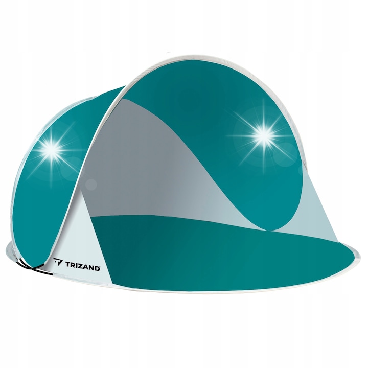 Trizand strandsátor, önfelállító, UV-védelem, kék, 86x120x190cm