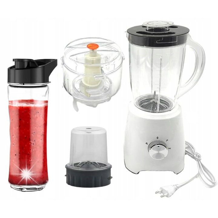 Blender vertical Lafe, 800W, cu recipient 600ml, cutit din inox