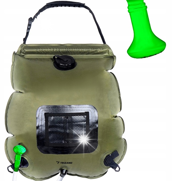 Trizand преносим соларен душ, 20л, с термометър, лесен за сглобяване, 46x50см
