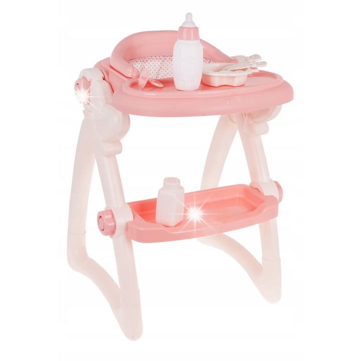 Ramiz babaszék etetőszék, kiegészítőkkel, 49x37x31cm, rózsaszín