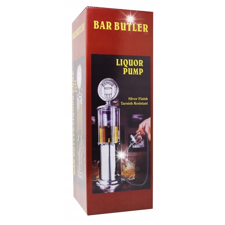 Alkoholadagoló, Ruhhy, 1L, üzemanyag-adagoló kivitel, ezüst, 14x14x48cm