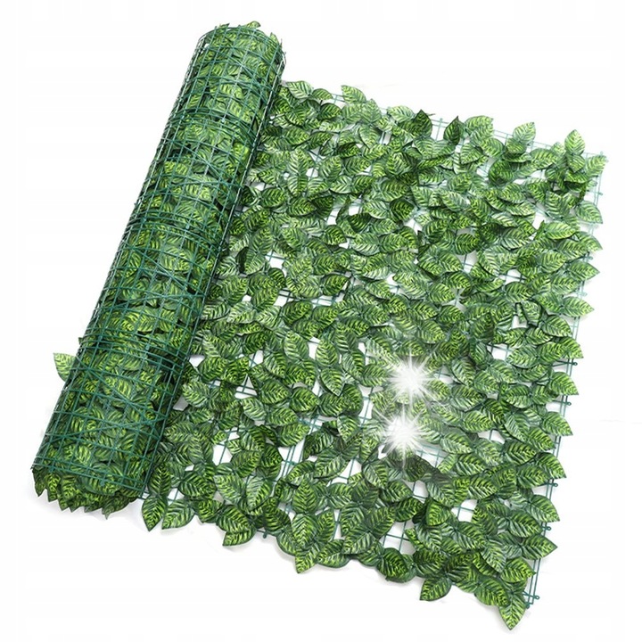 Изкуствен бръшлян, 5 панела, 300x50см, зелен