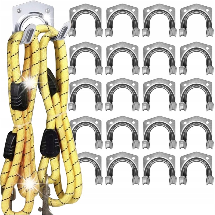 Bedee, 20 darabos fém szerszám akasztó készlet, ezüst, 7x5,5x6,5cm