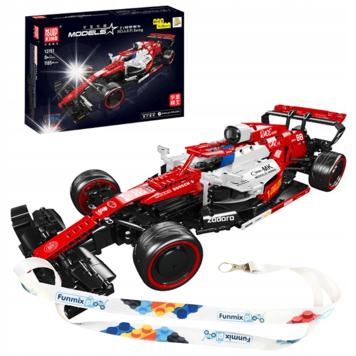 Конструктор Mould King A.R.F1 Racing, 1185 елемента, 56,6x22,5x11,8см, с пилот, за 8+ години