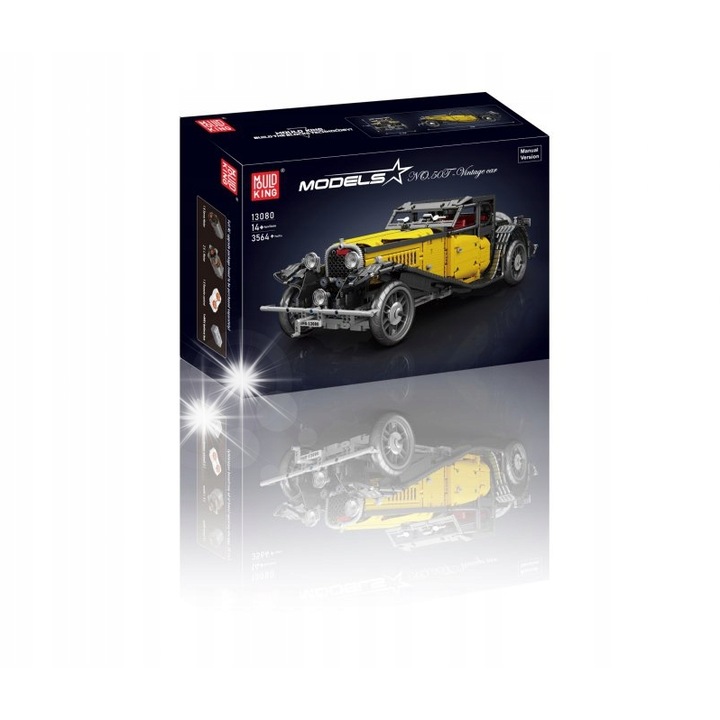 Комплект за изграждане Mould King Ретро превозно средство 3564 елемента, 64x20,5x17,5см, пластмаса, за деца над 14 години