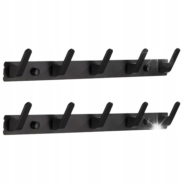 Fali tartó kerti szerszámokhoz, 11 kampó, méretek 40,5x11,5x6cm, rögzítőkészlet mellékelve