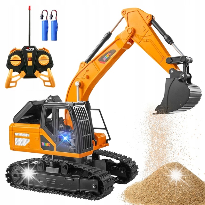 Голям играчка багер с дистанционно управление, многоцветен