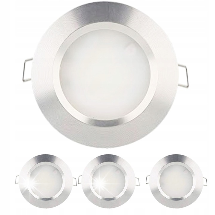 Halogén spotlámpa készlet, kerek, fehér, 4 darab