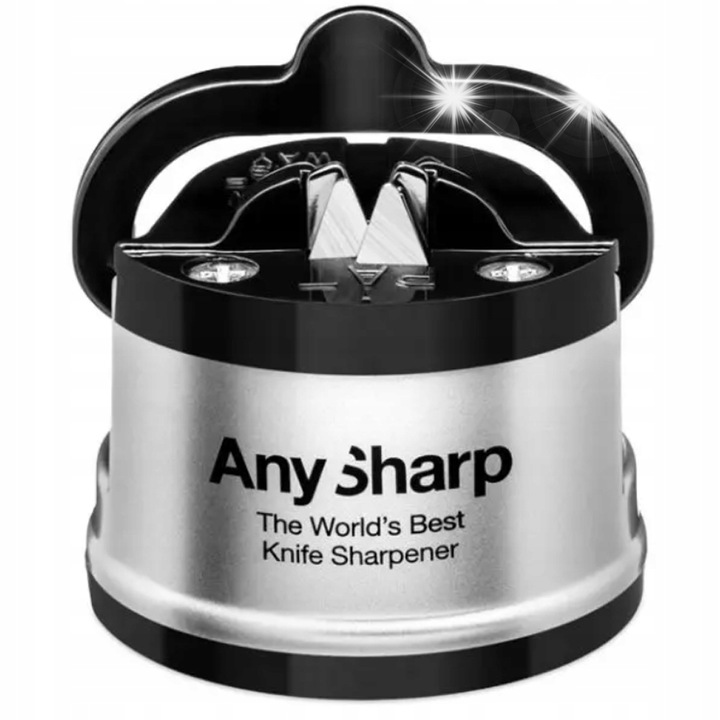 AnySharp Classic Silver késélező, 20°-os szög, ABS, tapadókoronggal