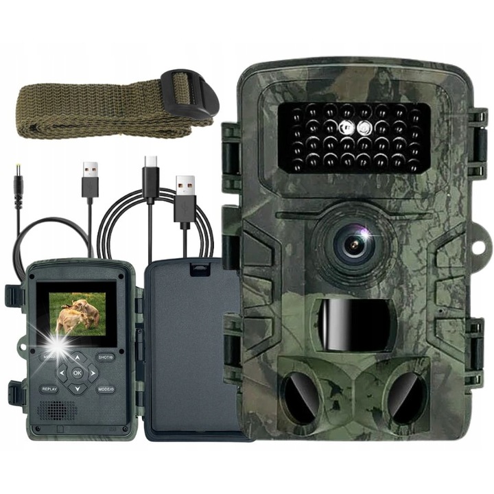 Камера за наблюдение, 4K, 60MP, водоустойчива, WiFi, приложение