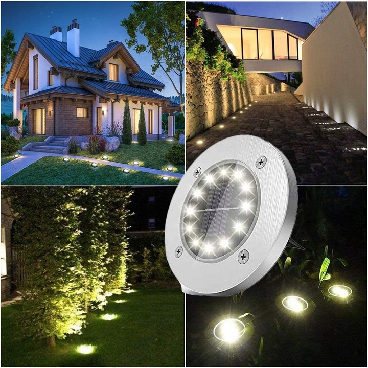 Solare Gradina Set 10 lampi solare de gradina cu LED, Forever Speed, lumina alba rece ...