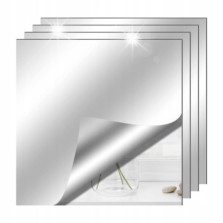 Dekoratív tükörkészlet, Bedee, 30x30 cm, 4 darab