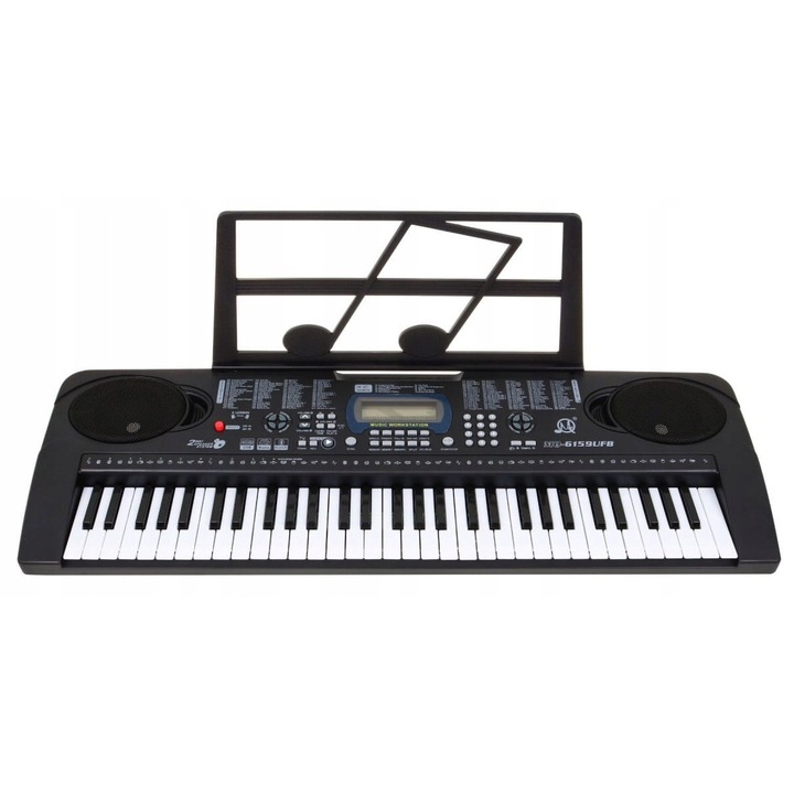 Ramiz gyermekorgona, 61 billentyűs szintetizátor, mikrofon, kottatartó, 76x20,5x6cm, komplett készlet